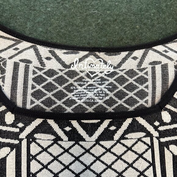 Free People Intimates Black and White Pattern Bodycon Dress - Picture 4 of 5